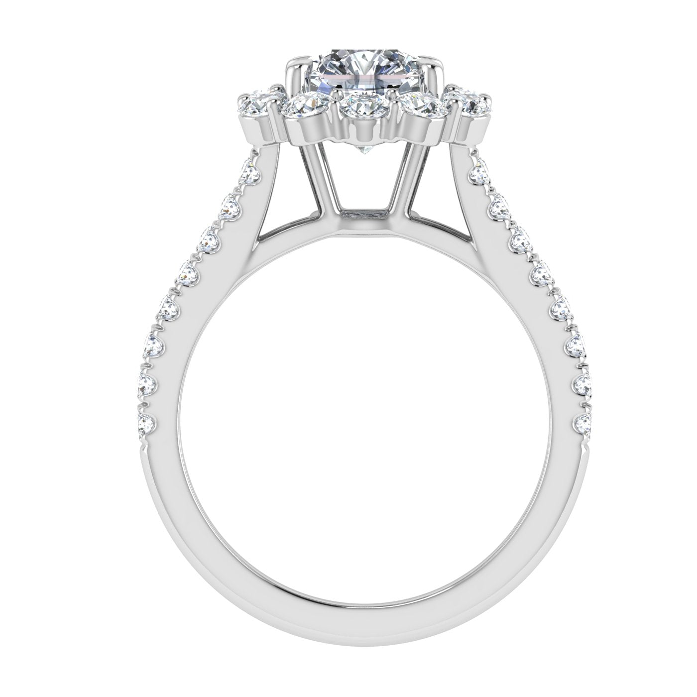 Dreams Asscher Halo Moissanite Engagement Ring